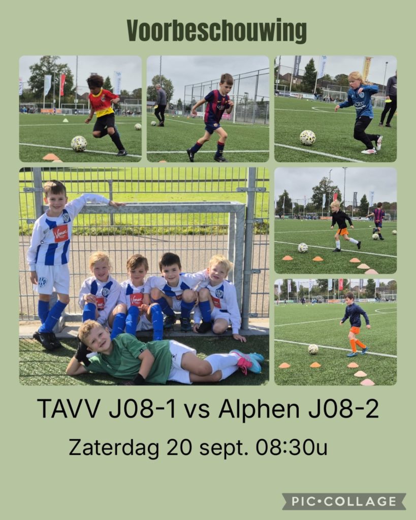 Voorbeschouwing | 20 sept. 2025 TAVV JO8-1 vs Alphen JO8-2