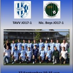 Voorbeschouwing 27 september 2025 TAVV JO17-1 vs Nicolaas Boys JO17-1