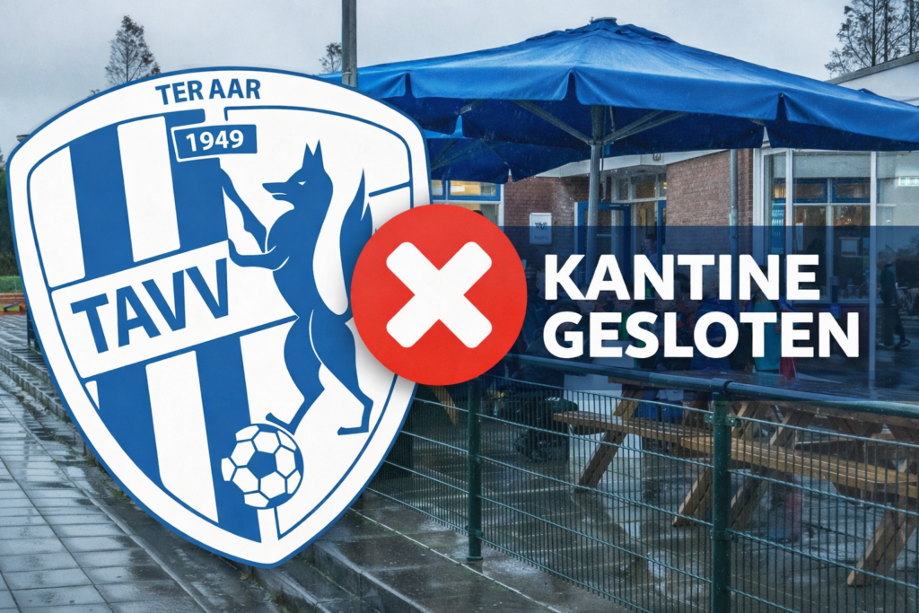 Zaterdag 21 feb – Kantine gesloten