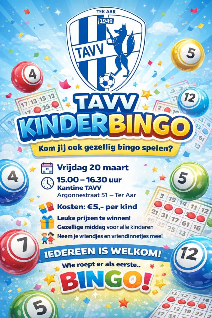 TAVV Kinderbingo! 20 maart