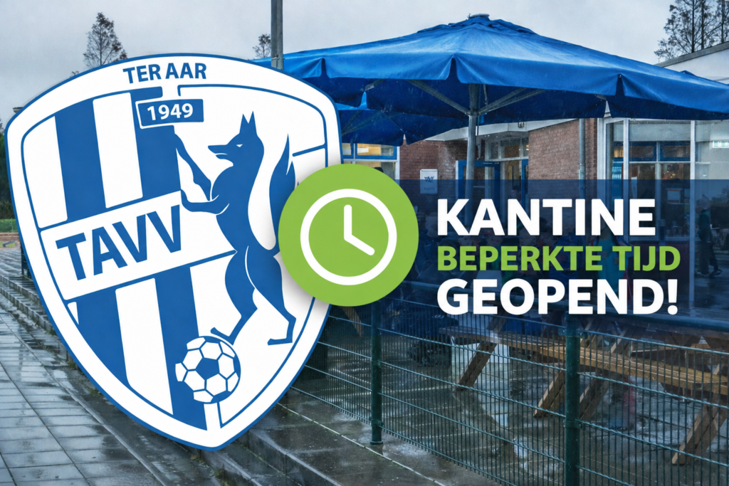 Kantine beperkt geopend – 2 Mei