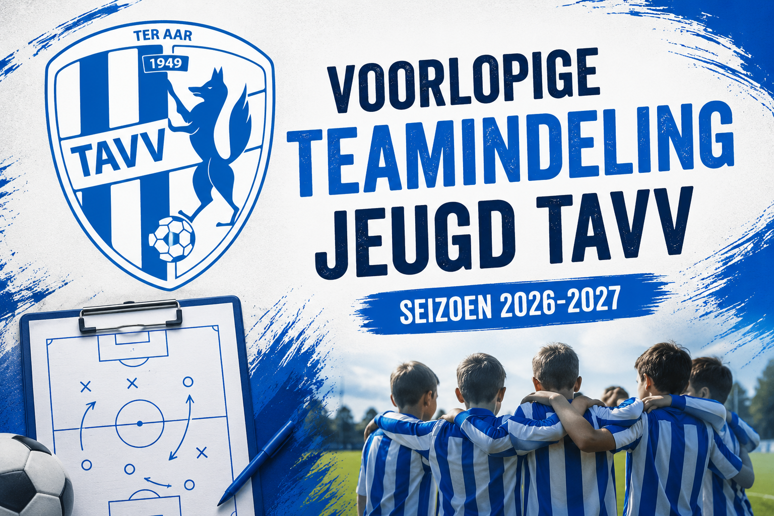 Voorlopige teamindeling jeugd TAVV seizoen 2026-2027