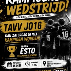 Kampioenswedstrijd voor TAVV JO16!