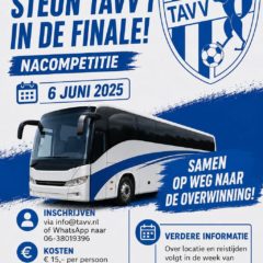 Supportersbus richting de finale van de nacompetitie