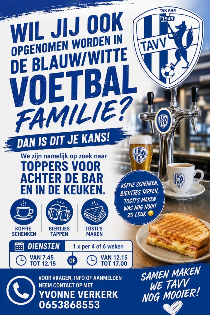 Word onderdeel van de blauw/witte voetbalfamilie!